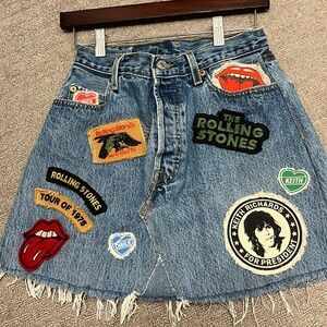 Rolling Stones Denim Skirt